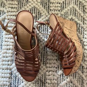 Franco Sarto Cork Wedge Heels